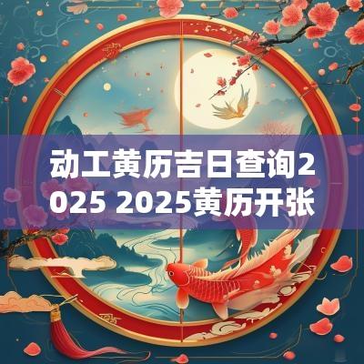 动工黄历吉日查询2025 2025黄历开张吉日查询