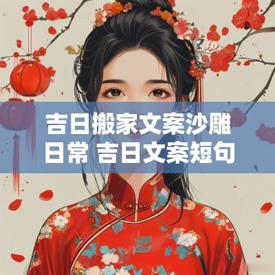 吉日搬家文案沙雕日常 吉日文案短句干净