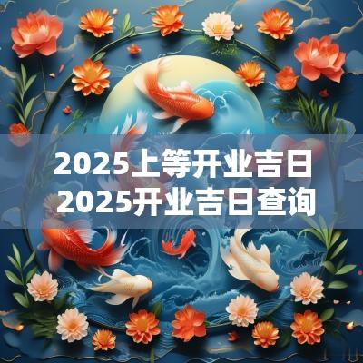 2025上等开业吉日 2025开业吉日查询