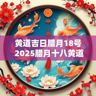 黄道吉日腊月18号 2025腊月十八黄道吉日