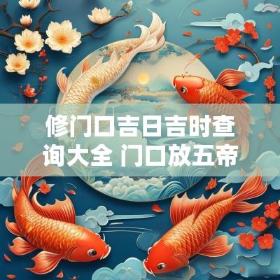 修门口吉日吉时查询大全 门口放五帝钱吉时吉日