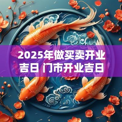 2025年做买卖开业吉日 门市开业吉日2025年11月份
