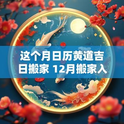 这个月日历黄道吉日搬家 12月搬家入宅黄道吉日