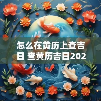 怎么在黄历上查吉日 查黄历吉日2025