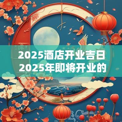 2025酒店开业吉日 2025年即将开业的酒店