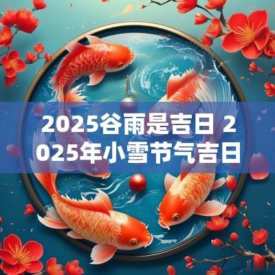 2025谷雨是吉日 2025年小雪节气吉日