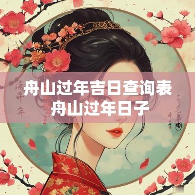 舟山过年吉日查询表 舟山过年日子
