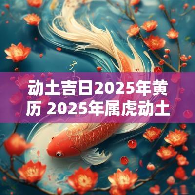动土吉日2025年黄历 2025年属虎动土吉日