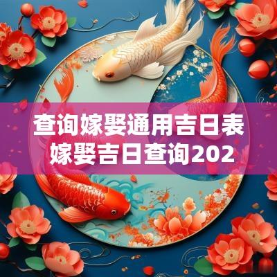 查询嫁娶通用吉日表 嫁娶吉日查询2025