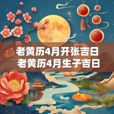 老黄历4月开张吉日 老黄历4月生子吉日