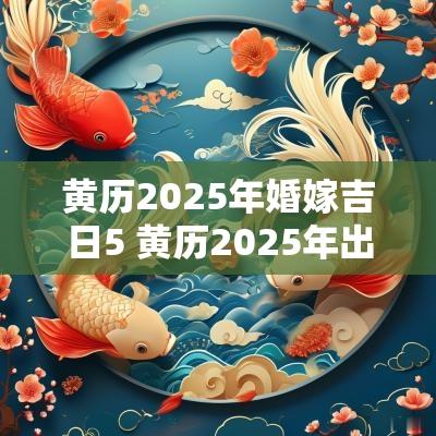 黄历2025年婚嫁吉日5 黄历2025年出远门吉日