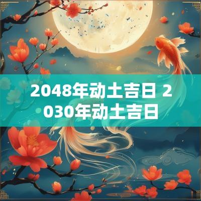 2048年动土吉日 2030年动土吉日