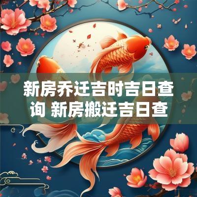 新房乔迁吉时吉日查询 新房搬迁吉日查询