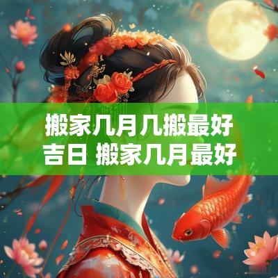 搬家几月几搬最好吉日 搬家几月最好