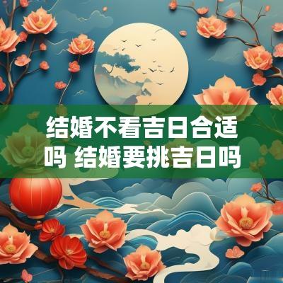 结婚不看吉日合适吗 结婚要挑吉日吗