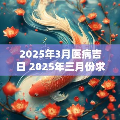 2025年3月医病吉日 2025年三月份求医吉日