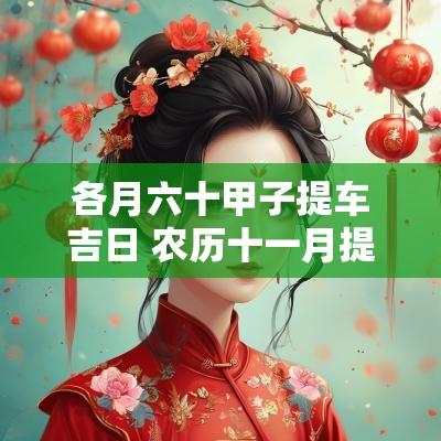 各月六十甲子提车吉日 农历十一月提车吉日查询