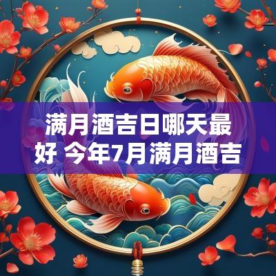 满月酒吉日哪天最好 今年7月满月酒吉日