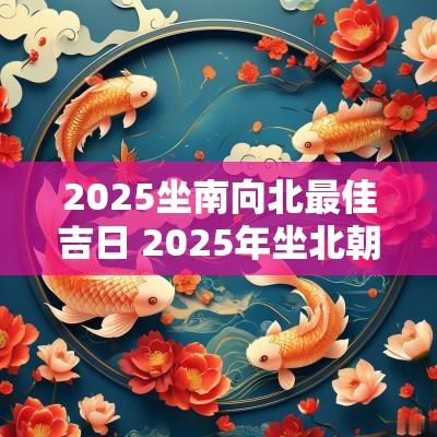 2025坐南向北最佳吉日 2025年坐北朝南哪个月日子最旺
