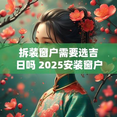 拆装窗户需要选吉日吗 2025安装窗户吉日