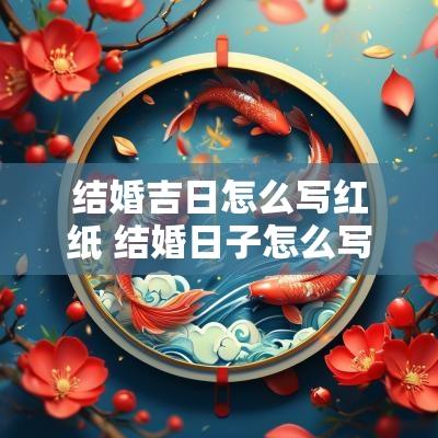 结婚吉日怎么写红纸 结婚日子怎么写红纸上