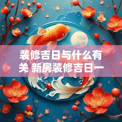 装修吉日与什么有关 新房装修吉日一览表