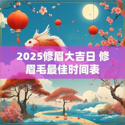 2025修眉大吉日 修眉毛最佳时间表