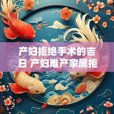产妇拒绝手术的吉日 产妇难产家属拒绝手术