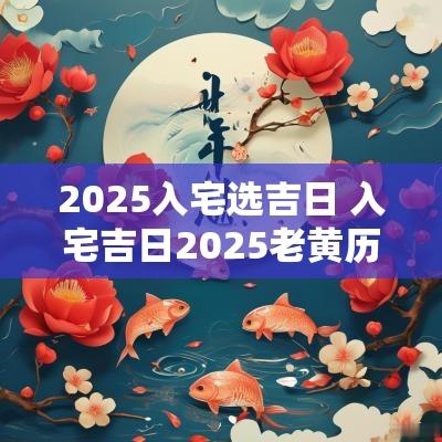 2025入宅选吉日 入宅吉日2025老黄历