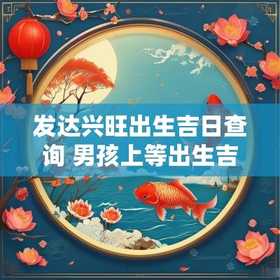 发达兴旺出生吉日查询 男孩上等出生吉日