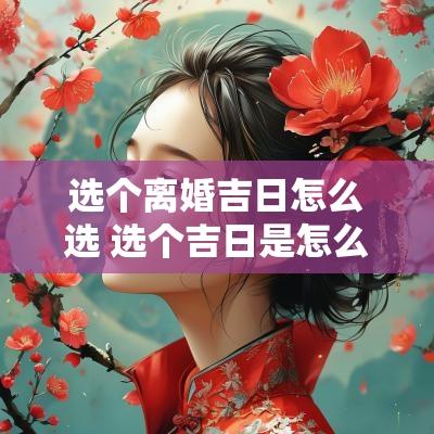 选个离婚吉日怎么选 选个吉日是怎么选择的