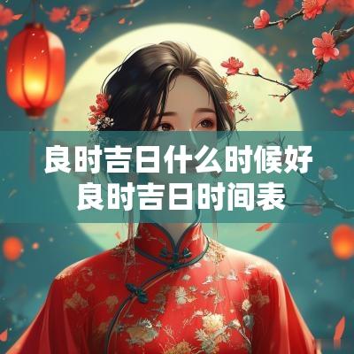 良时吉日什么时候好 良时吉日时间表