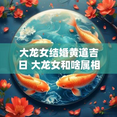 大龙女结婚黄道吉日 大龙女和啥属相婚配最好