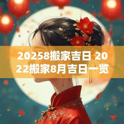 20258搬家吉日 2025搬家8月吉日一览表