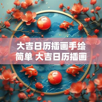 大吉日历插画手绘简单 大吉日历插画海报手绘