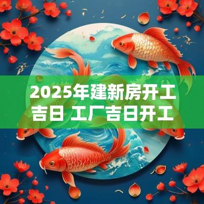 2025年建新房开工吉日 工厂吉日开工2025年
