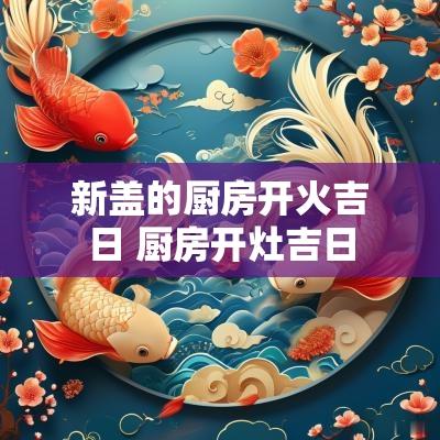 新盖的厨房开火吉日 厨房开灶吉日