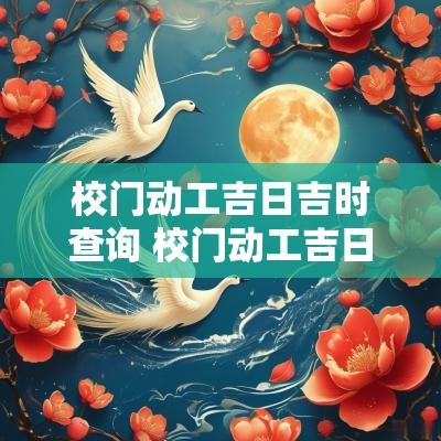 校门动工吉日吉时查询 校门动工吉日查询表