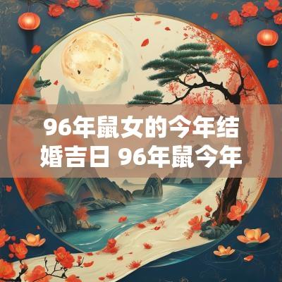 96年鼠女的今年结婚吉日 96年鼠今年订婚吉日