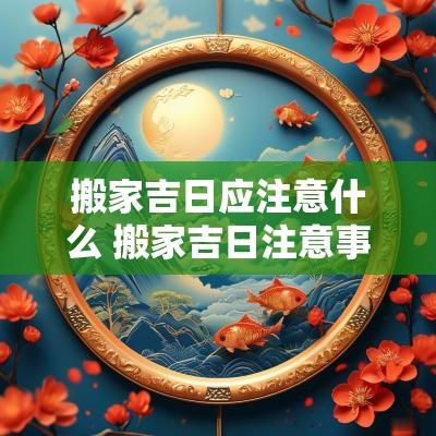 搬家吉日应注意什么 搬家吉日注意事项有谁了解