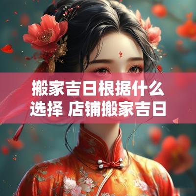 搬家吉日根据什么选择 店铺搬家吉日怎么选择的