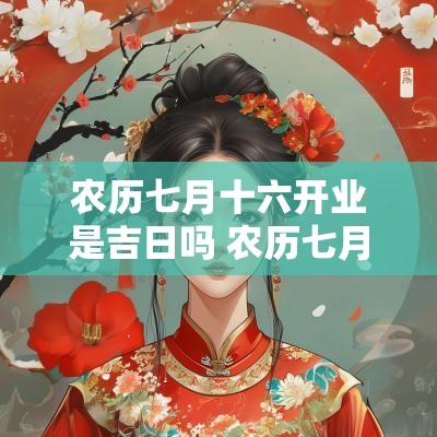 农历七月十六开业是吉日吗 农历七月十六开业行吗