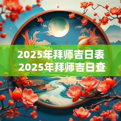 2025年拜师吉日表 2025年拜师吉日查询