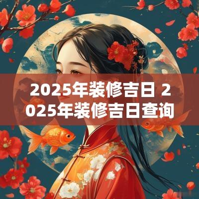 2025年装修吉日 2025年装修吉日查询
