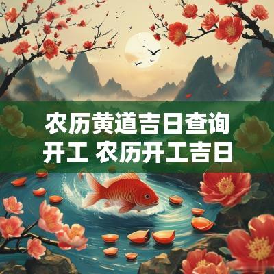 农历黄道吉日查询开工 农历开工吉日吉时查询表
