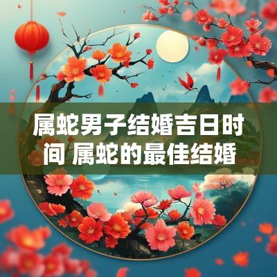 属蛇男子结婚吉日时间 属蛇的最佳结婚吉日