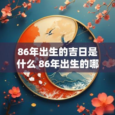 86年出生的吉日是什么 86年出生的哪个时辰好