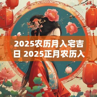 2025农历月入宅吉日 2025正月农历入宅吉日