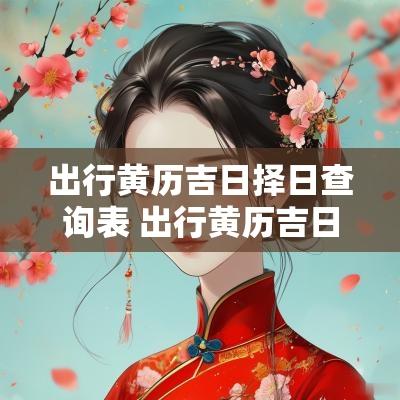 出行黄历吉日择日查询表 出行黄历吉日查询2025