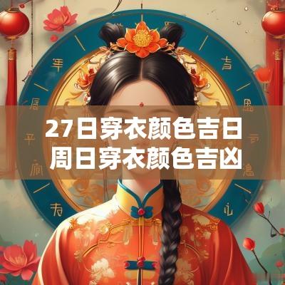 27日穿衣颜色吉日 周日穿衣颜色吉凶 27日穿衣颜色吉日 周日穿衣颜色吉凶